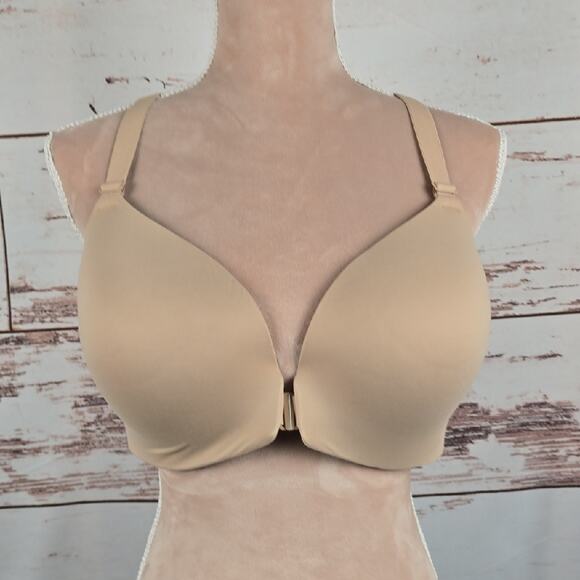Soma Enbliss Front Close Racerback Bra Beige Size 38DD - Picture 1 of 4